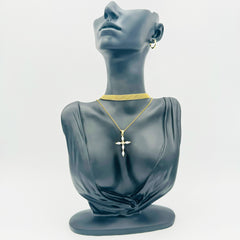 Cross Necklace • Beaded Cross Necklace • Custom Necklace, Cross Necklace, Faith Necklace, Custom Chain, Women Gift, Gift For Christmas