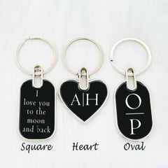 Personalized Heart Keychain • Heart Shape Keychain • Handwriting Engraving • Sublimation Key Chain • Gift for Boyfriend, Girlfriend