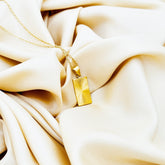 18K Gold Rectangle Necklace - Square Necklace - Square Bar Necklace - Square Pendant - Gift For Women - Christmas - Wife- Friends