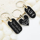 Personalized Heart Keychain • Heart Shape Keychain • Handwriting Engraving • Sublimation Key Chain • Gift for Boyfriend, Girlfriend