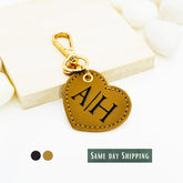 Leather Heart Keychains • Custom Leather Keychain • Custom Logo • Custom Gift Keychain • Personalized Gift • Gift Heart Custom Keychain