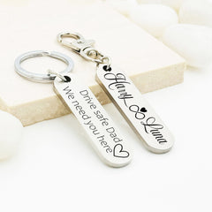 Thick Metal Custom Keychain • Personalized Keychain • Custom Keychain • Keychain Gift • Handwriting Engraving • Gift For Women