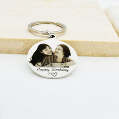 Picture Engraved Keychains • Family Picture Keychain • Personalized Keychain • Custom Gift • Gift For Mom • Gift For Friends