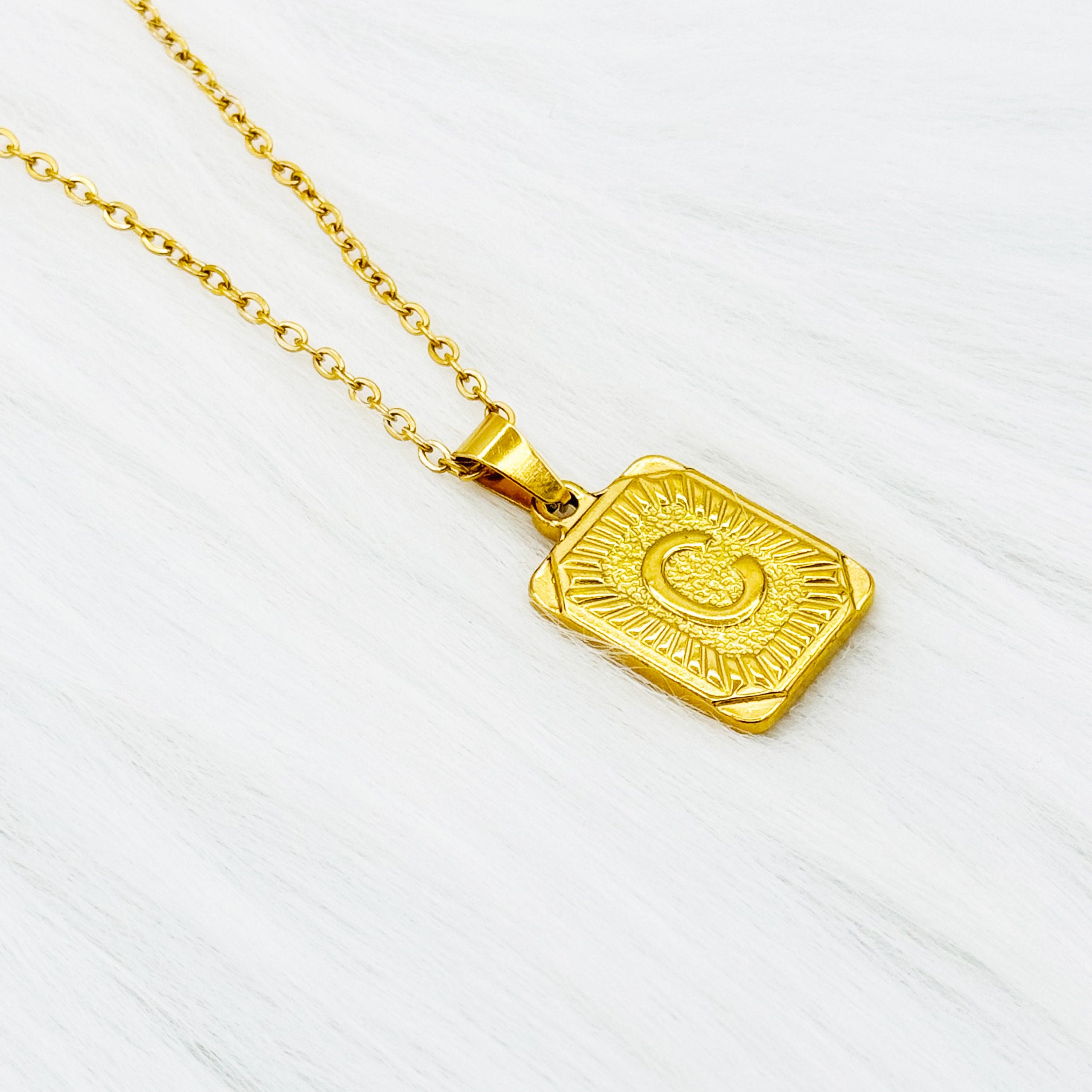 Gold Initial Necklace, Initial Necklace For Women, Letter Necklace, Gold Initial Necklace, Gold Necklace, Gift For Women, Wife, Christmas