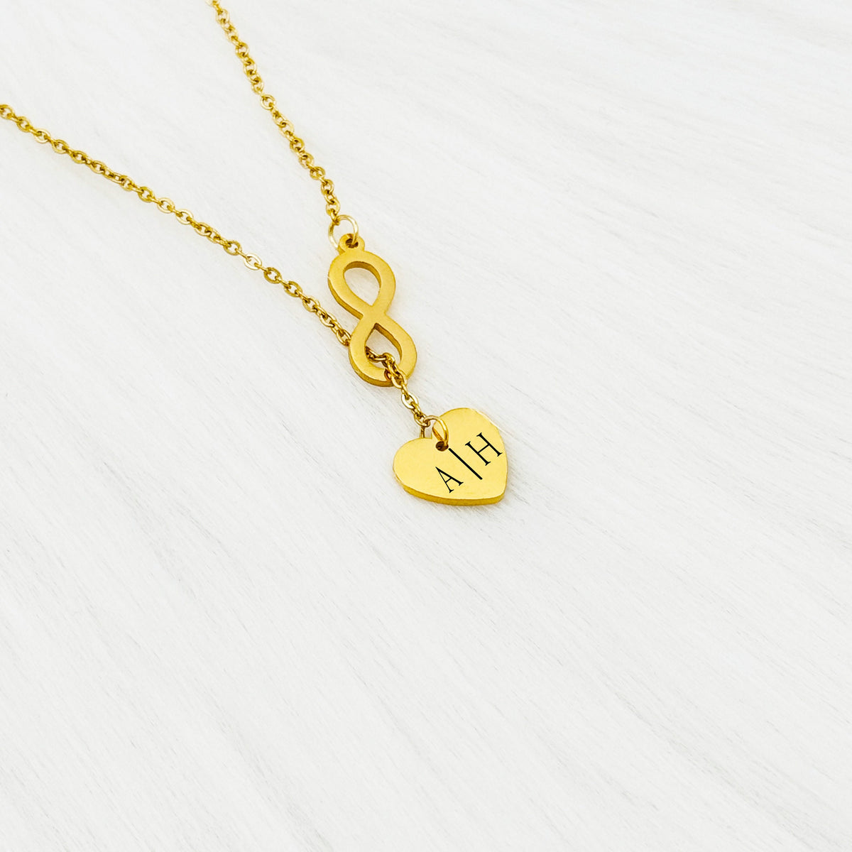 Heart Infinity Necklace • Infinity Necklace • Heart Necklace • Couple Gift Necklace • Custom Chain • Women Gift • Gift For Christmas