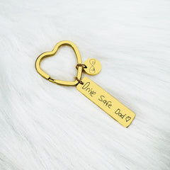 Actual Handwriting Keychain • Personalized Key Chain • Custom Key Chain • Keychain Gift • Handwriting Engraving • Gift For Women