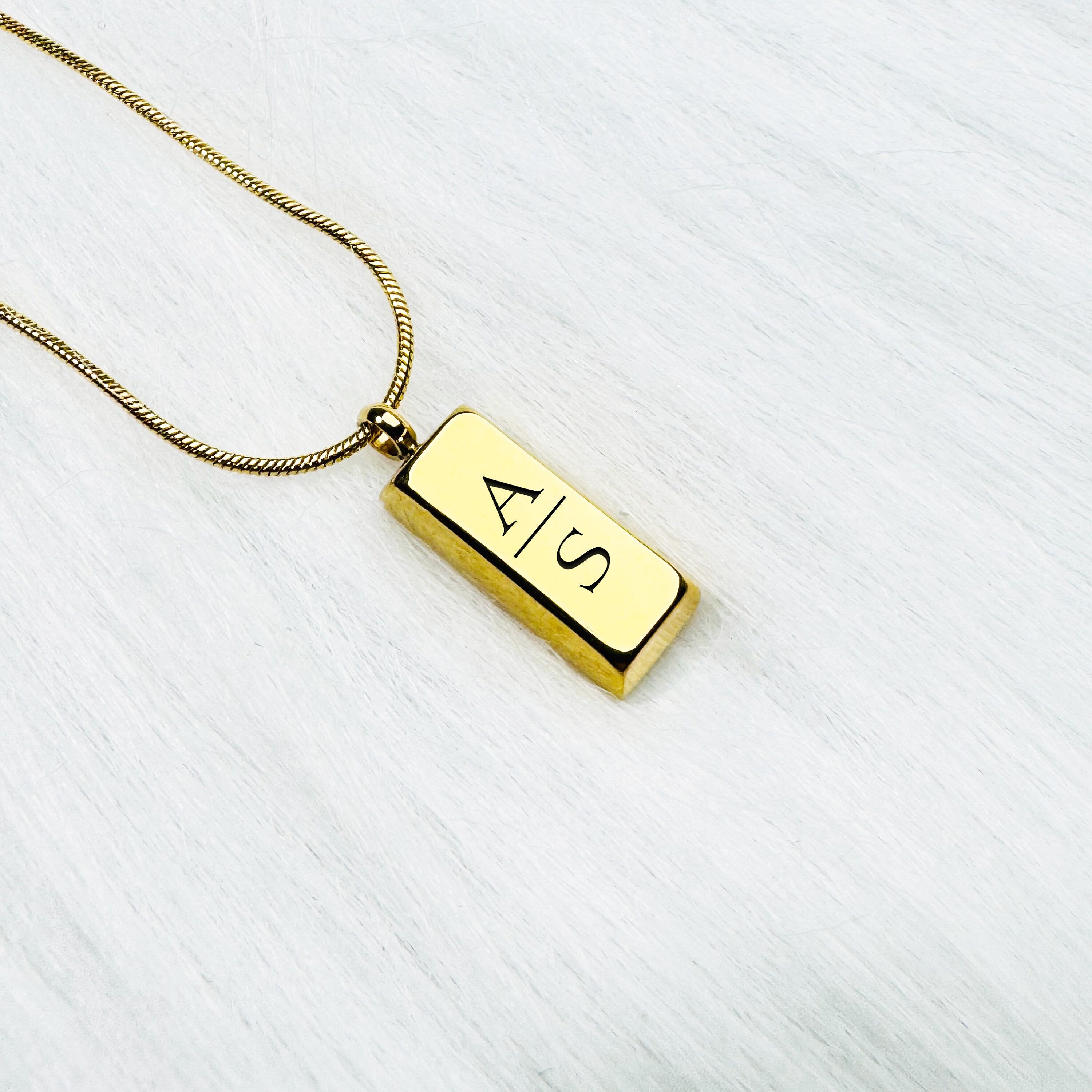 Custom Engraved Necklace - Personalized Name Necklace - Gold Pendant Necklace, Custom - Initial Engraving Necklace - Gift For Women