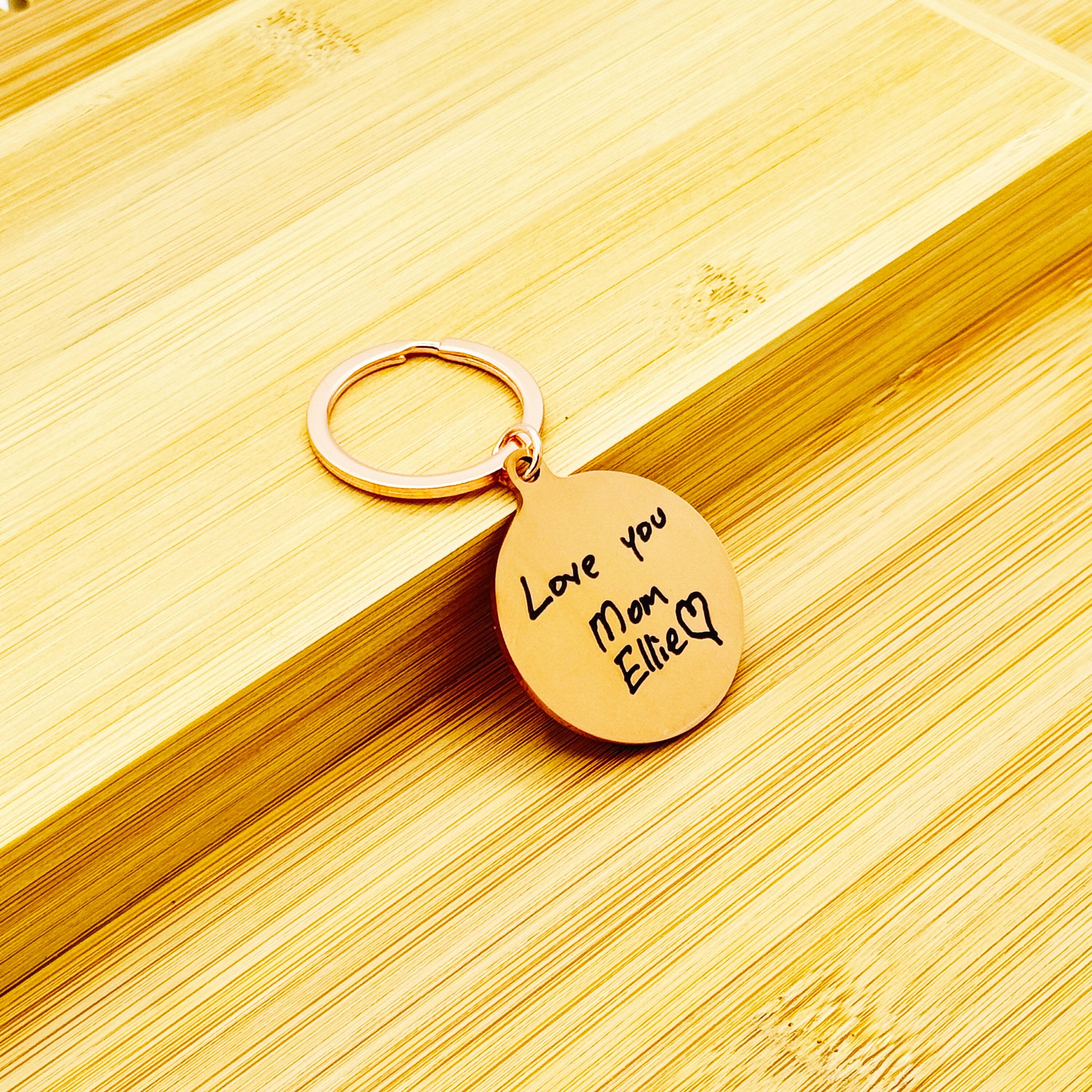 Actual Handwriting Round Keychain - Custom Keychain - Personalized Handwriting Keychain - Personalized Keychain - Gift For Christmas