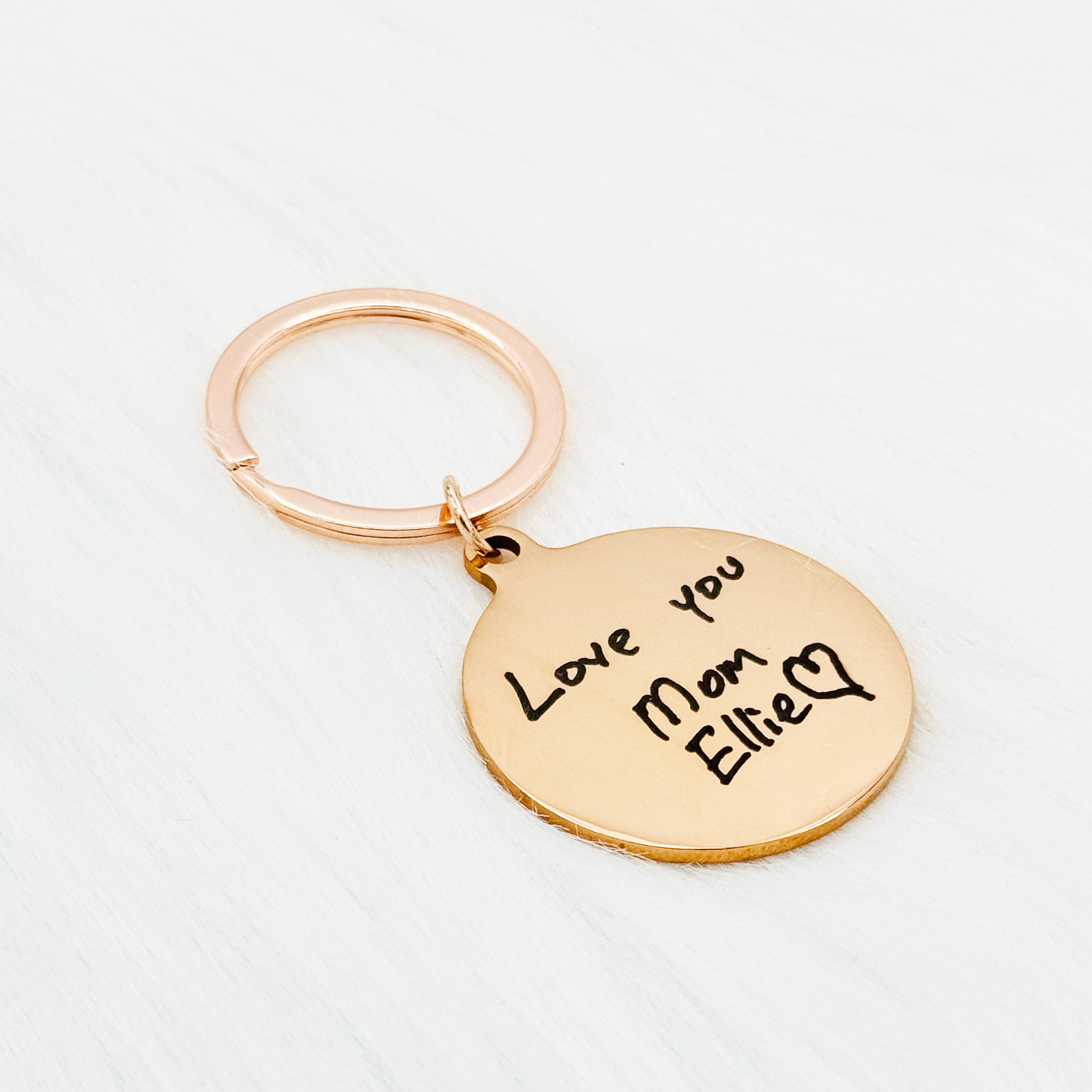 Actual Handwriting Round Keychain - Custom Keychain - Personalized Handwriting Keychain - Personalized Keychain - Gift For Christmas