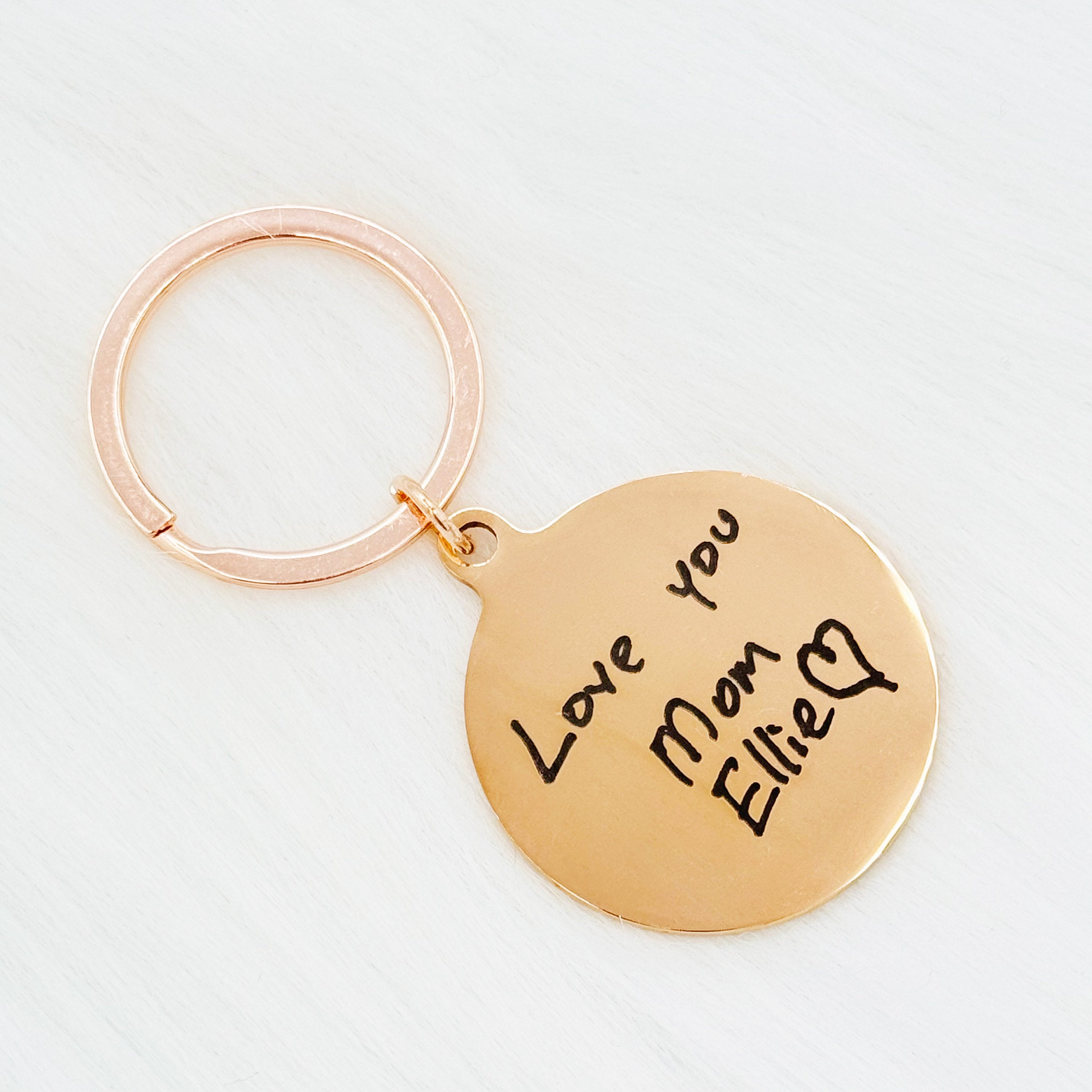 Actual Handwriting Round Keychain - Custom Keychain - Personalized Handwriting Keychain - Personalized Keychain - Gift For Christmas