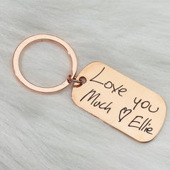 Actual Handwriting Keychain • Gift For Women • Personalized Gift • Custom Gift • Sisters Engraved Keychain • Personalized Keychain