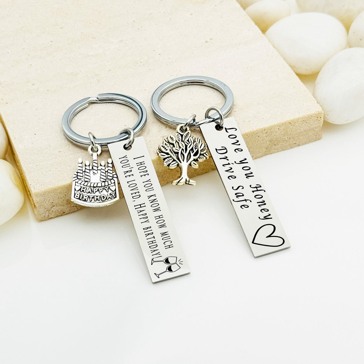 Angel Wings Keychain • Personalized Key Chain • Custom Key Chain • Keychain Gift • Handwriting Engraving • Gift For Women