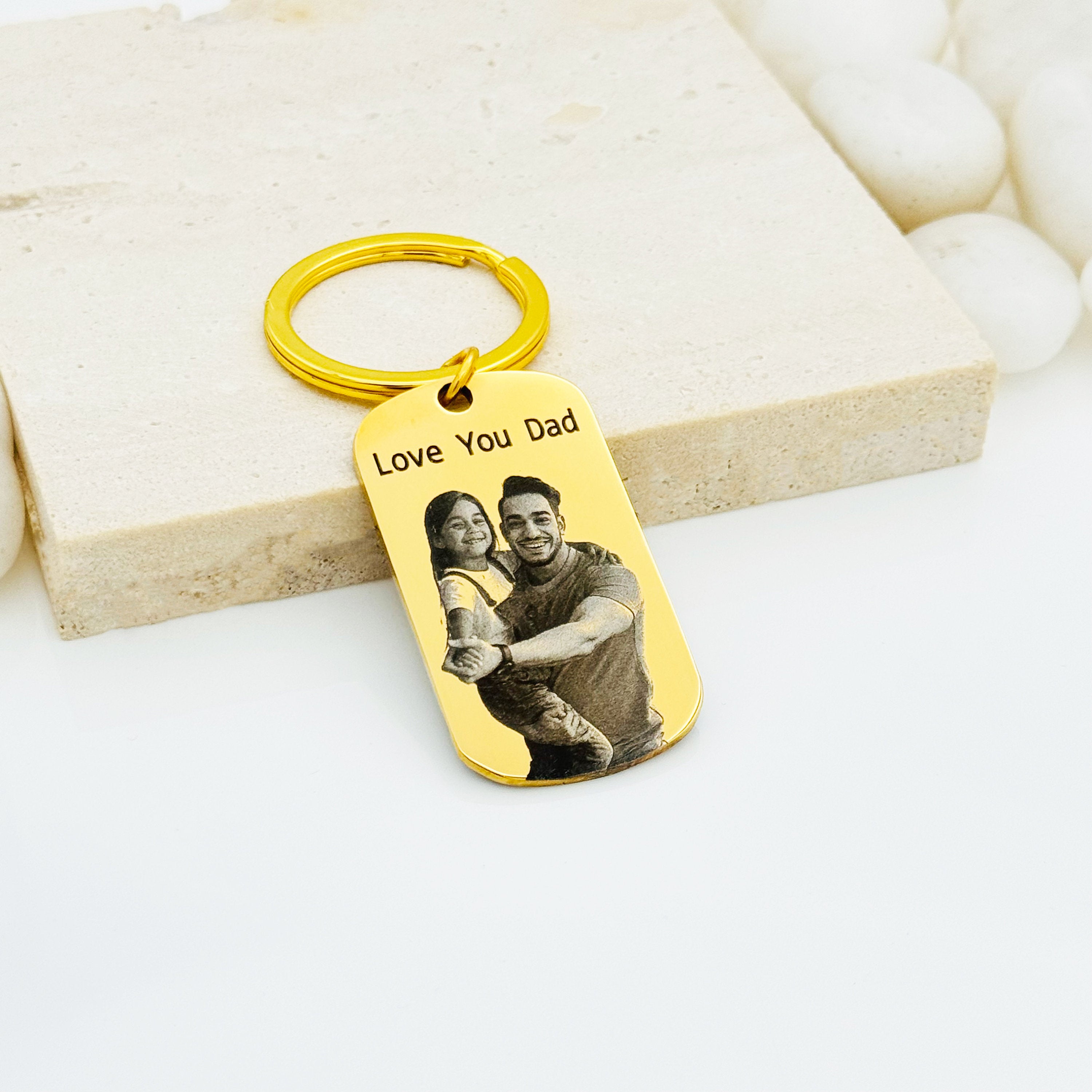 Personalized Photo Engrave Keychain, Handmade Keychain,  Custom Keychain, Personalized Photo Keychain, Personalized Gift for Mom