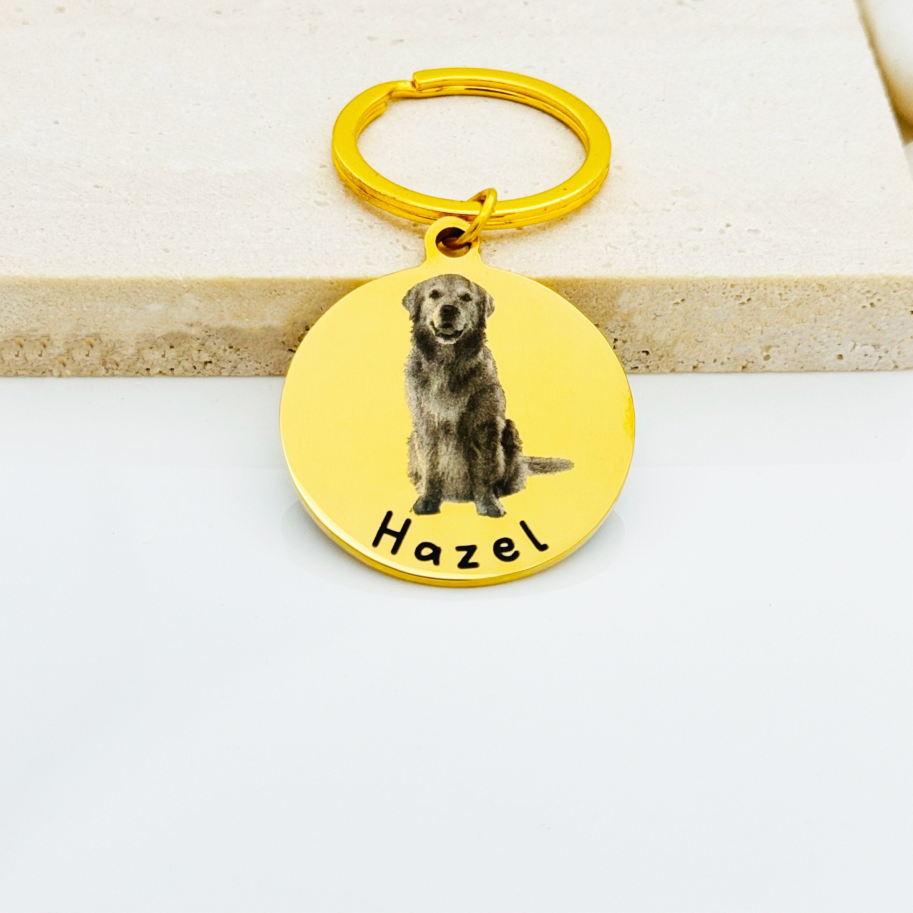 Round Custom Picture Keychain • Pet Picture Keychain • Dog Picture Keychains • Cat Keychains • Custom Engrave