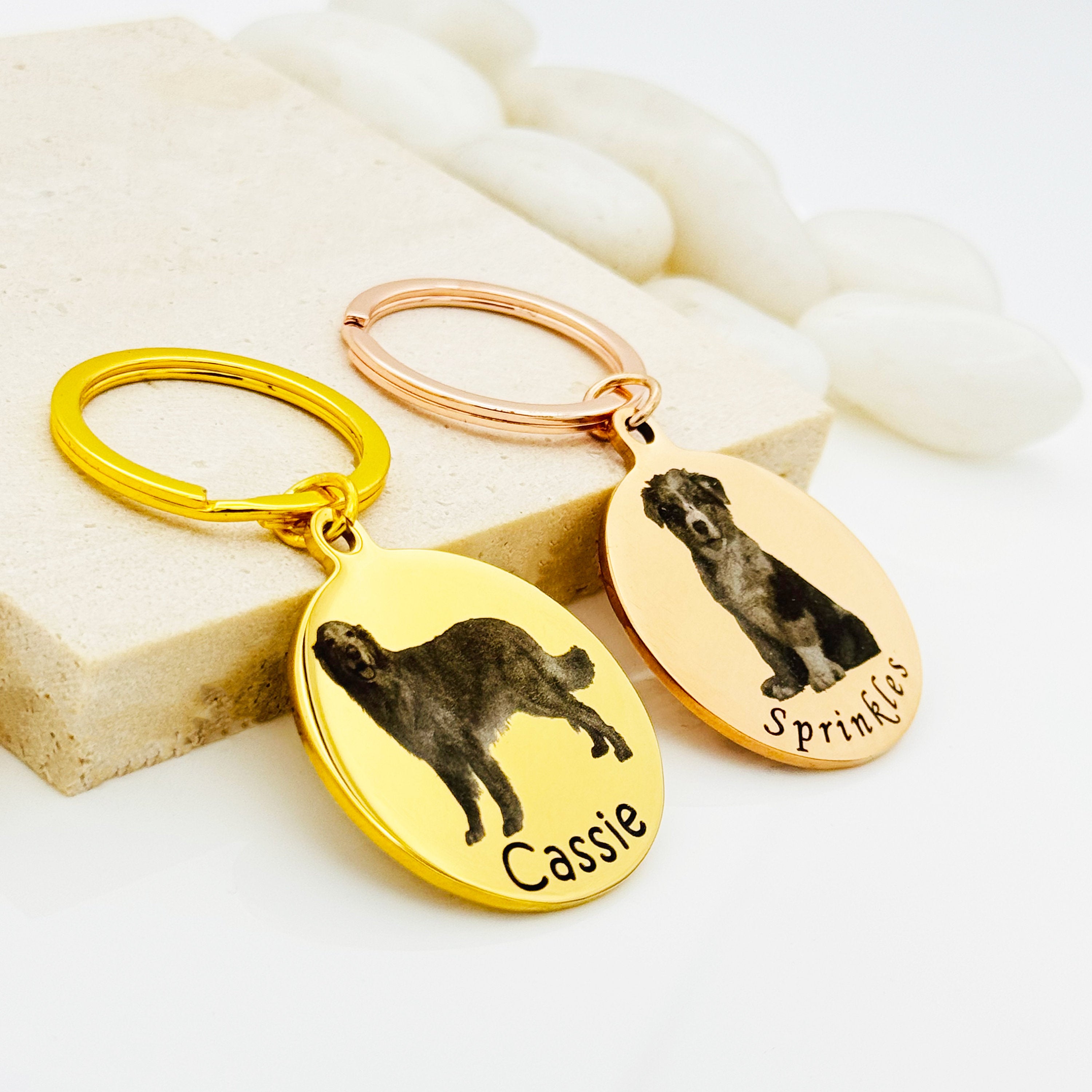 Round Custom Picture Engraving Keychain, Custom Keychain, Pet Picture Engraving, Picture Engraving, Personalized Pet Keychain