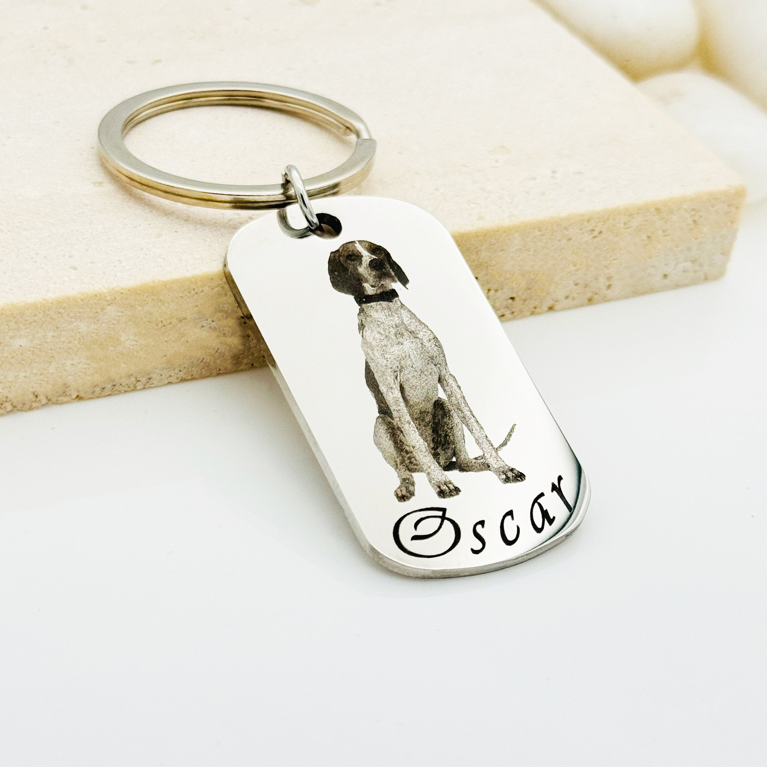 Pet Picture Engraved Keychains • Dog Picture Keychains • Cat Keychains • Animal Picture Engrave • Gift For Cat Mom • Gift For Friends